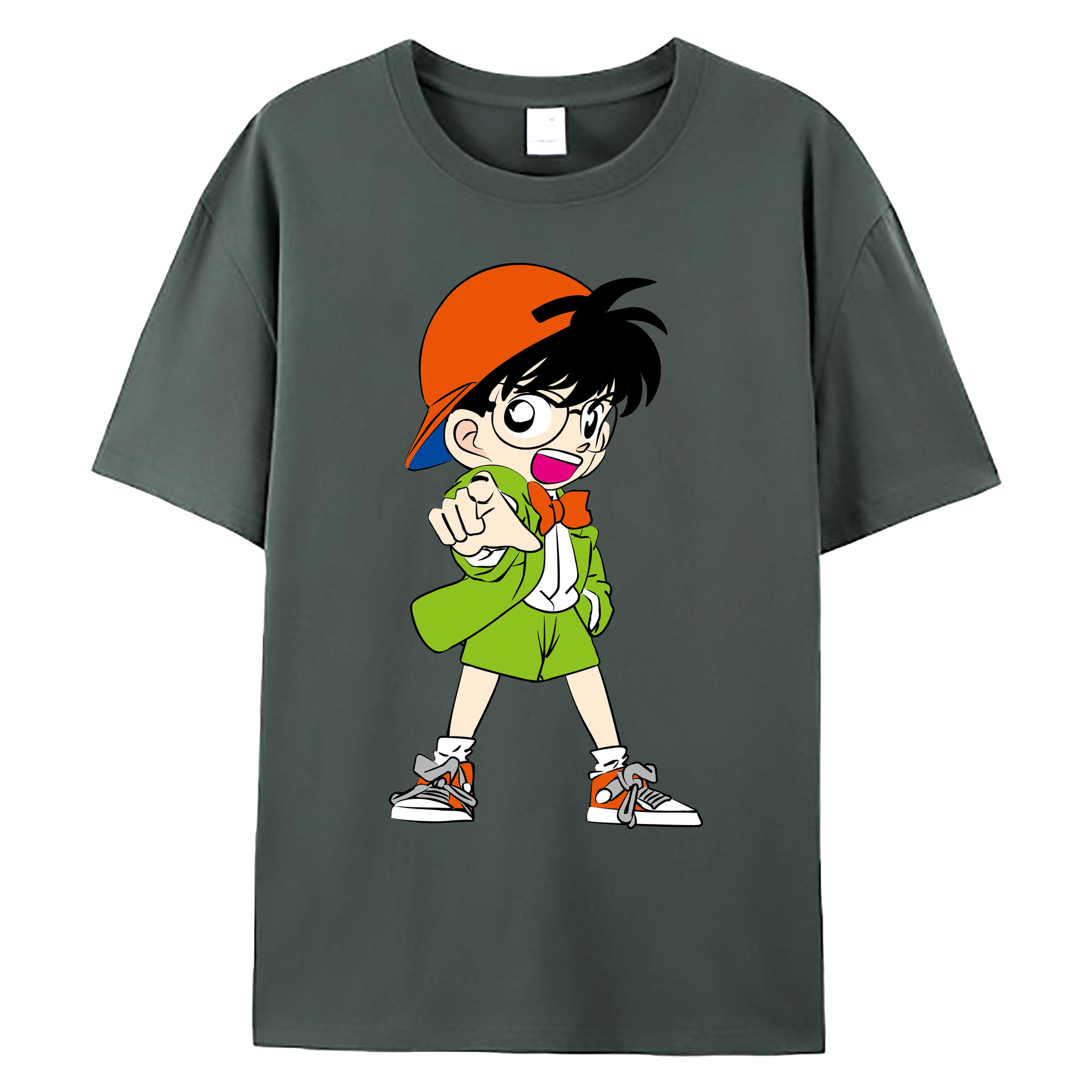 （画像用） 名探偵コナン 江戸川 コナン Detective Conan Conan Edogawa 綿100％ メンズ半袖Tシャツ｜肌触りやわらか＆通気性